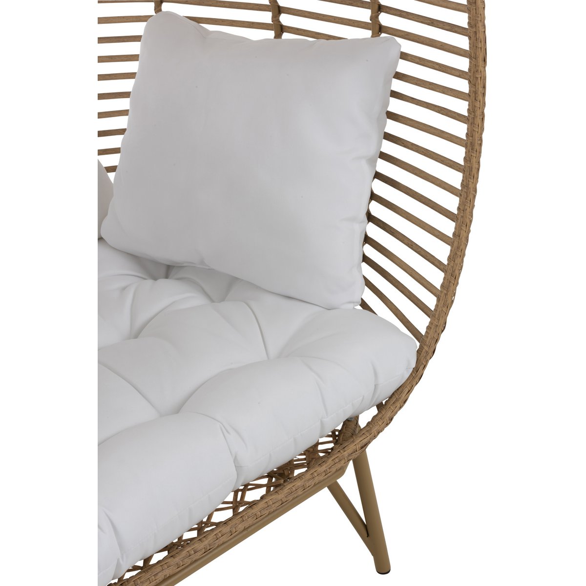 J-Line Loungesessel Oval – Stahl – Natur