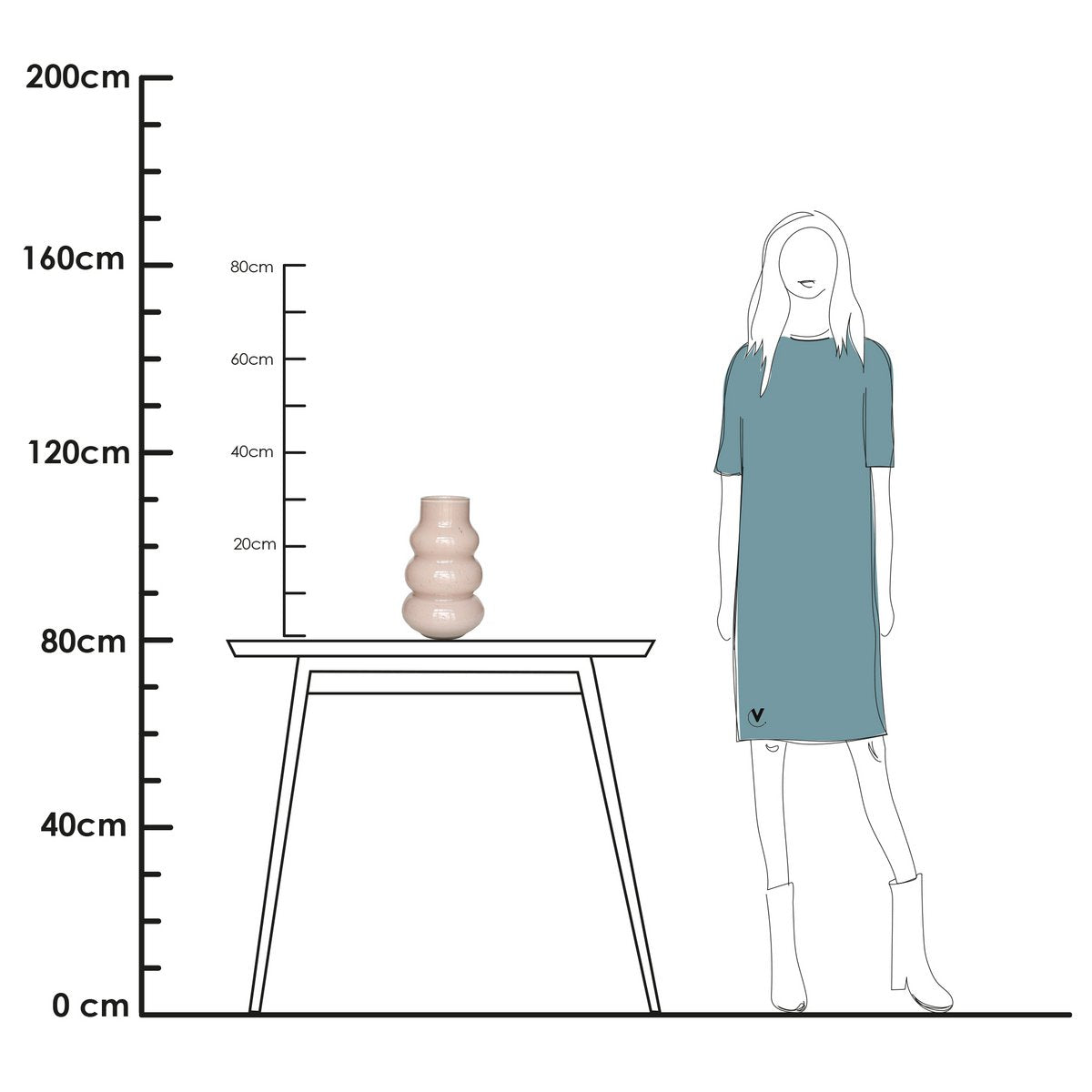 Vase - Lomami Elite dunkelbraun