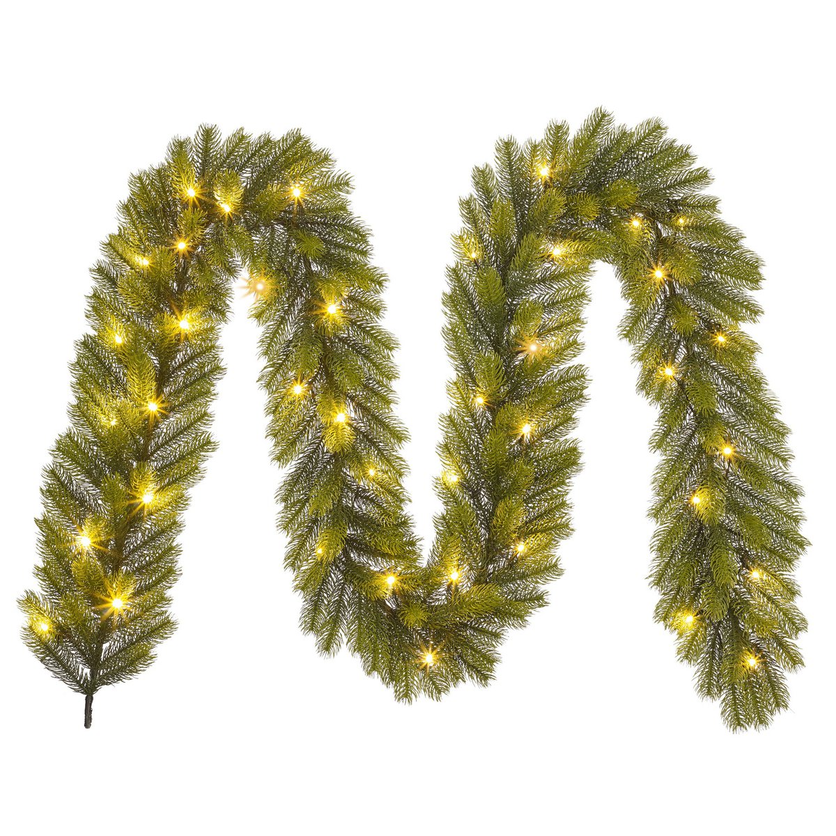 Girlande mit LED -Beleuchtung - L270 cm - Grün