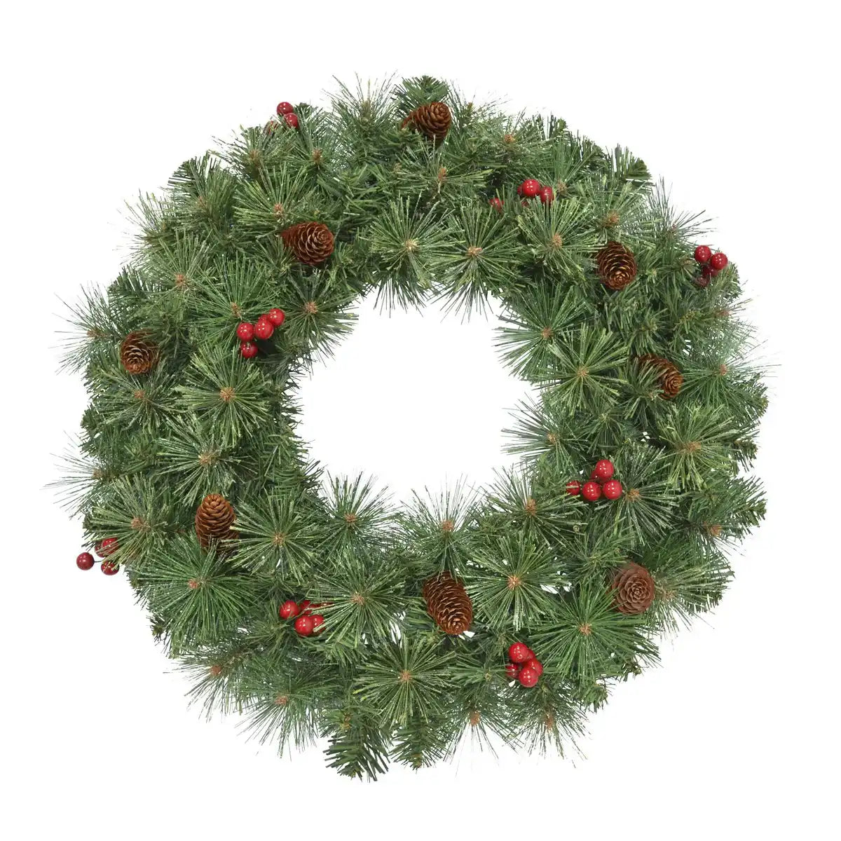 Weihnachtskranz mit Dekoration - Ø60 cm - grün