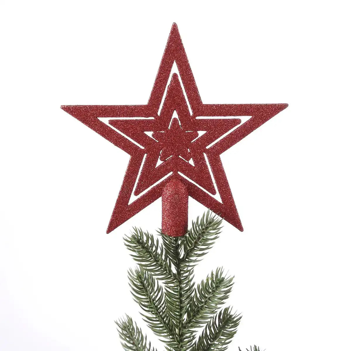 40 stück Kunststoff-Weihnachtskugeln-Set mit Spitze Ø8 cm - Rot