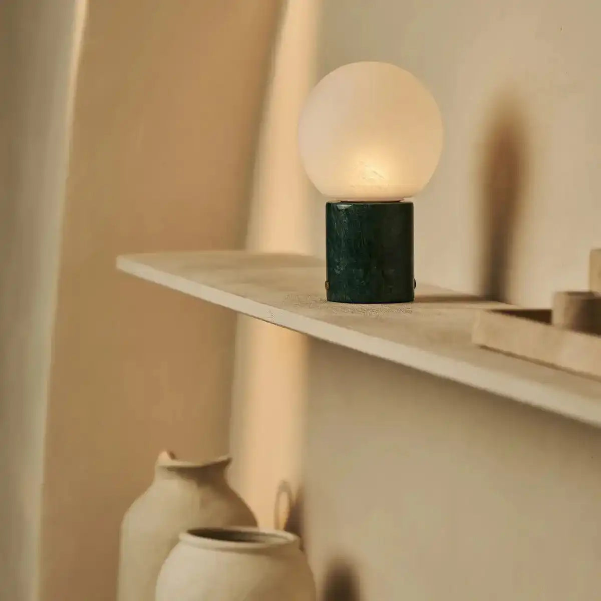 METSU Green / Verde Alpi - Klassische Marmorlampe mit 3 hellen Farben und Dimmfunktion