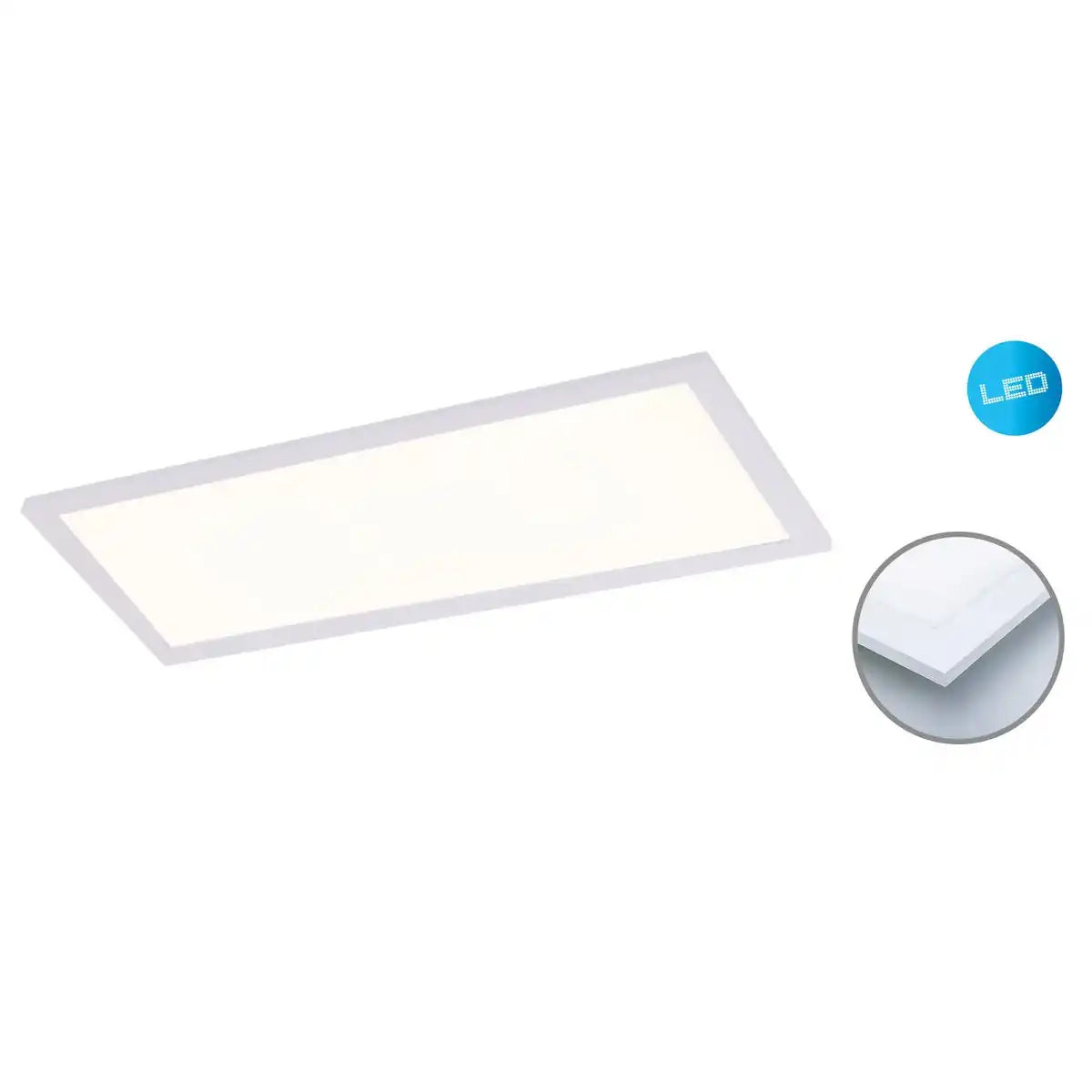 LED Aufbaupanel "NICOLA", Aufbauleuchte aus Metall und Kunststoff mit fest verbauten LEDs in neutralweiß, Panel für Innenräume 29,5 x59,5 cm