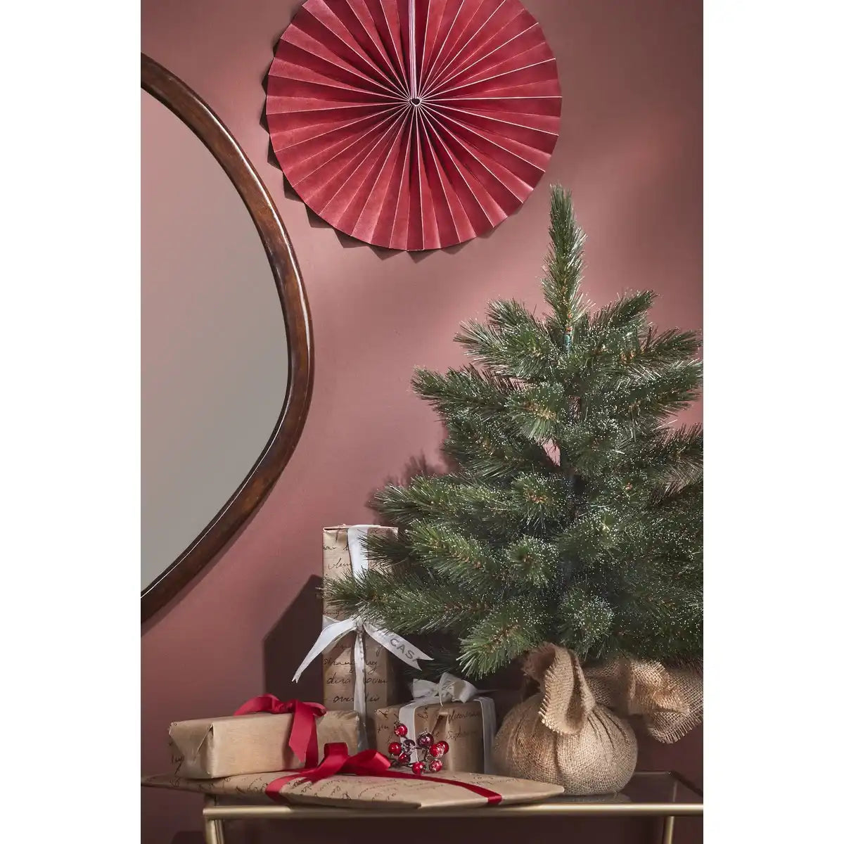 Künstlicher Weihnachtsbaum aus Jute – H60 x Ø46 cm – Grün