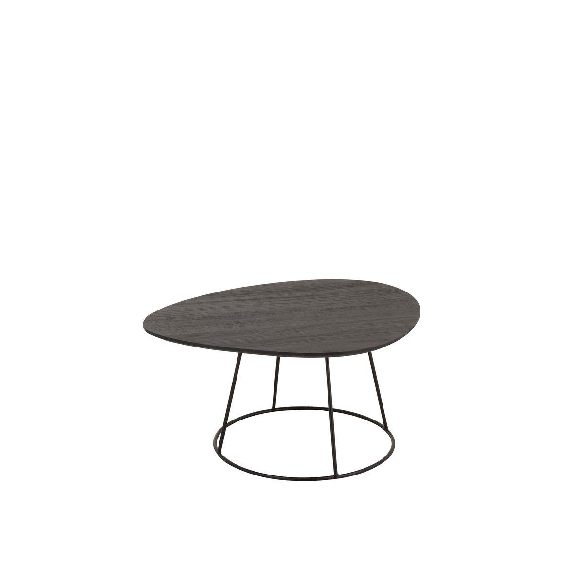 J-Line Beistelltisch Oval Holz/Metall Dunkelbraun S