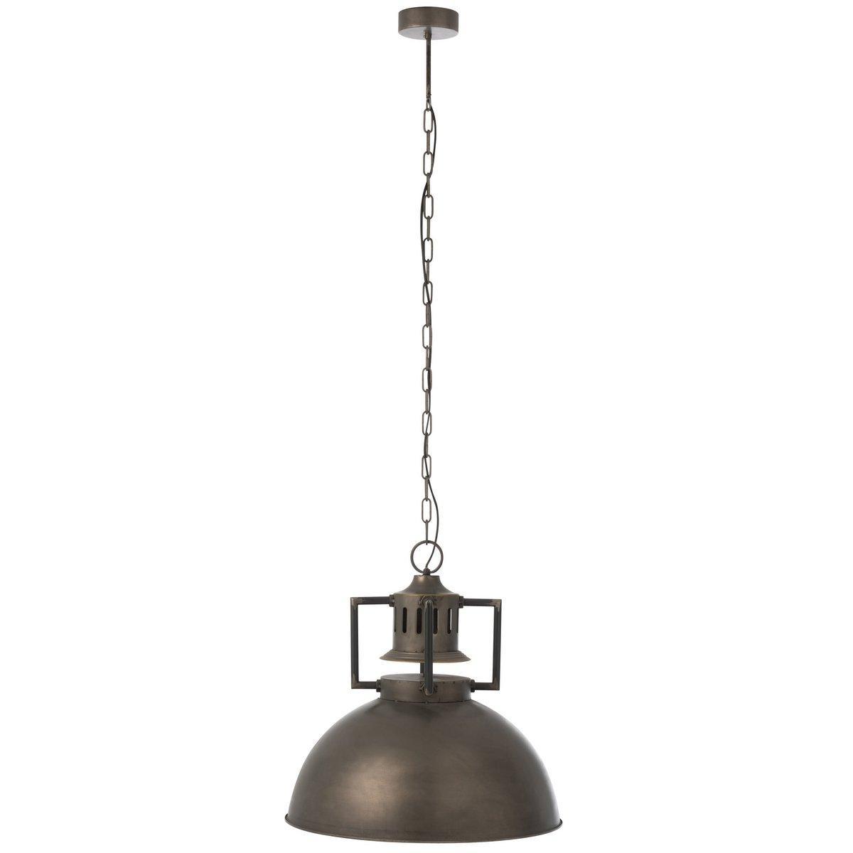 J-Line Industrielle Hängelampe – Metall – Grau