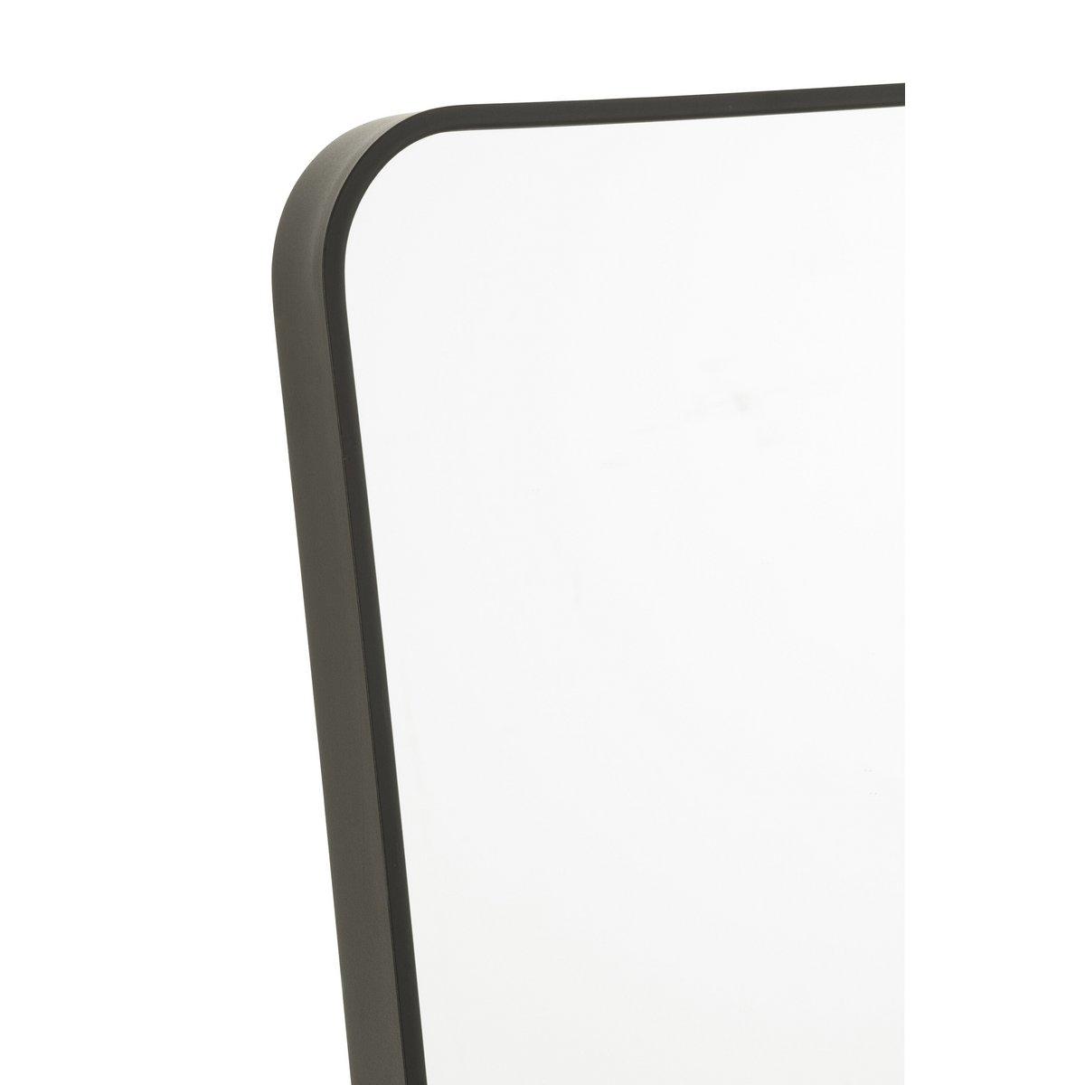 J-Line Spiegel auf Fuß, rechteckig, Glas/Metall, Schwarz – Wandspiegel 55,00 x 150,00 cm