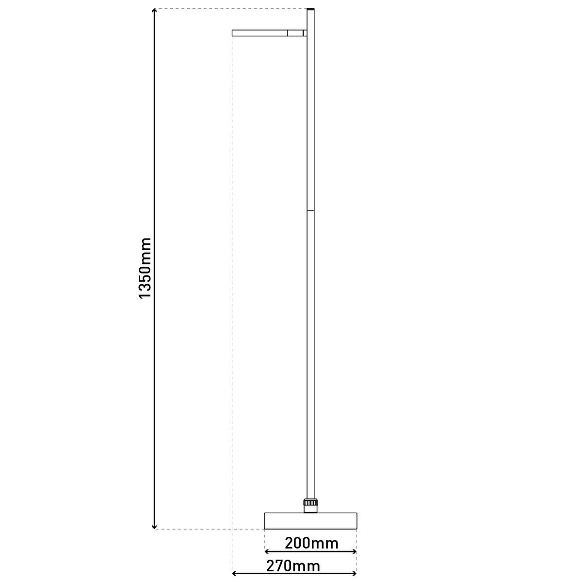 LED Akku-Stehleuchte "LUPA", 135 cm hoch, Aluminium schwarz und Kunststoff, integrierte LEDs, 2400 lm, dimmbar, CCT-Funktion, 3000-6500 K, RGB-Lichtwechsler