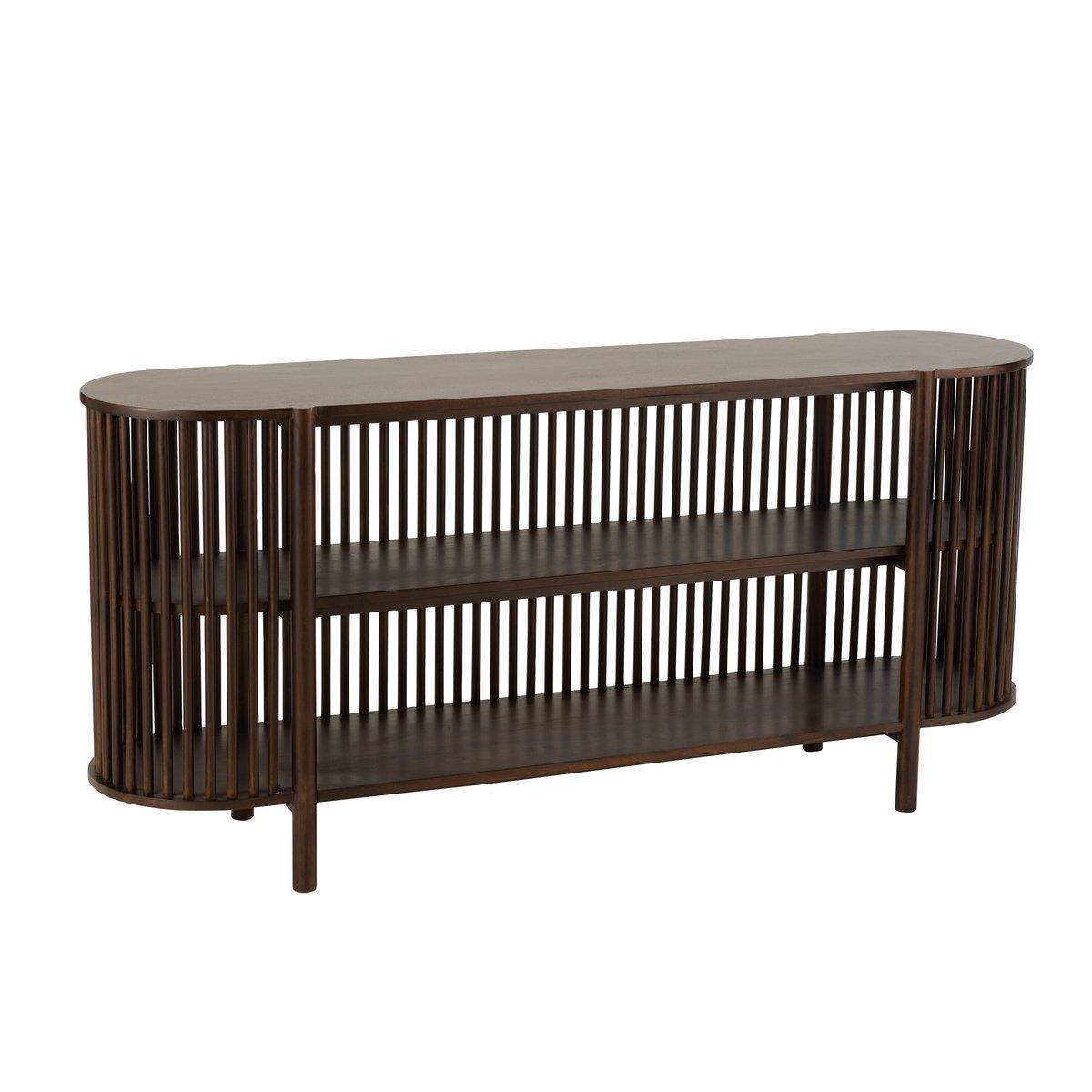 J-Line Konsole 2 Planken Conie Mangoholz Dunkelbraun