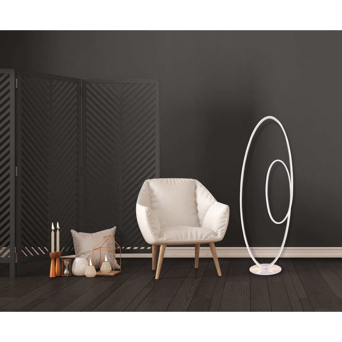 LED Stehleuchte h: 120cm weiß "ODRIVE"