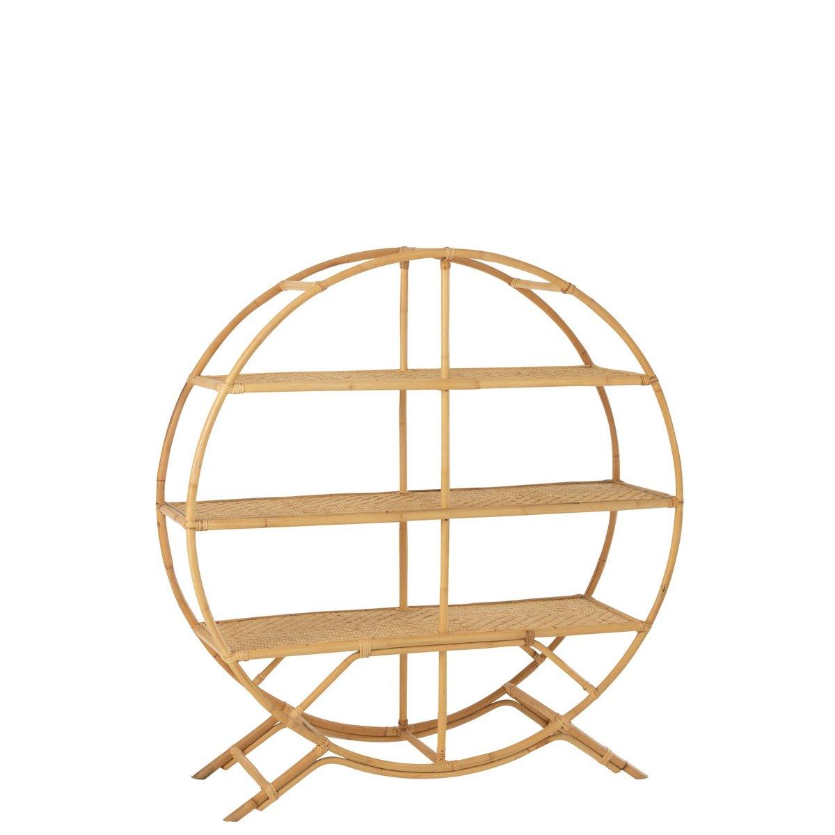 J-Line Rack 3 Regale Rattan Natur