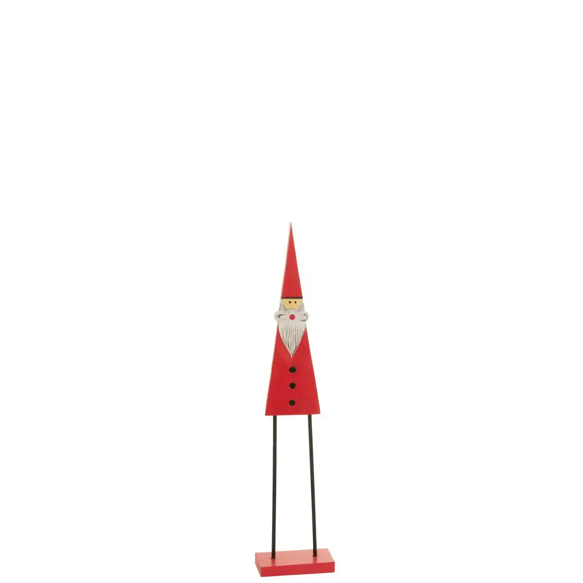J-Line Weihnachtsmann zu Fuß, Holz, Rot, klein