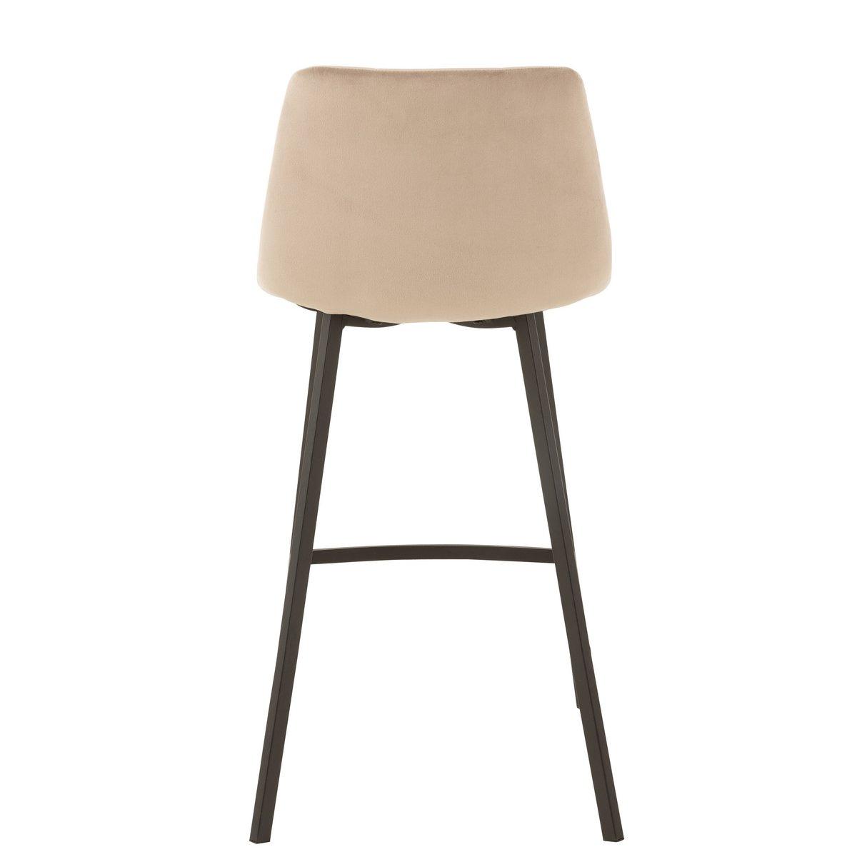 J-Line Barstuhl Olivier - Textil/Metall - Beige