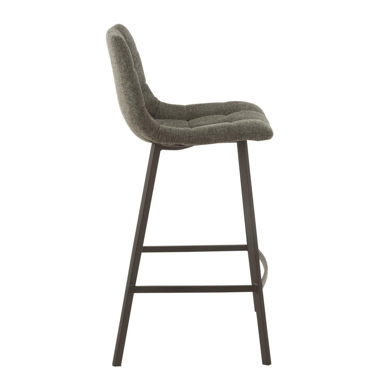 J-Line Barstuhl Stephane - Textil/Metall - Dunkelgrau