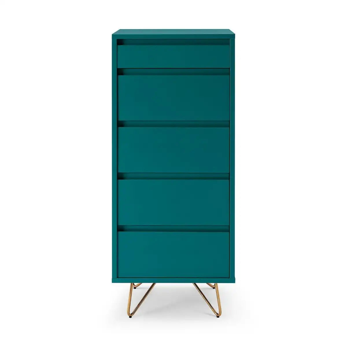 Kommode hoch mit 4 Schubladen und 1 Fach, inkl. Spiegel