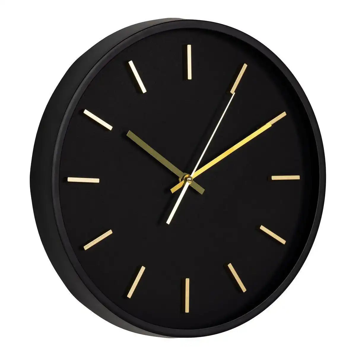 Camden Wall Clock - Wanduhr, schwarz, geräuschloses Uhrwerk, rund, ø35 cm - HomeDesign Knaus
