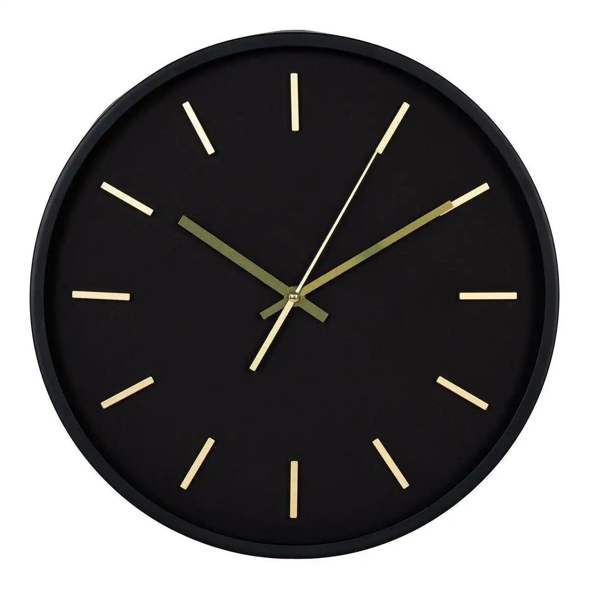 Camden Wall Clock - Wanduhr, schwarz, geräuschloses Uhrwerk, rund, ø35 cm - HomeDesign Knaus