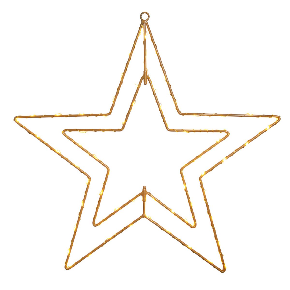 LED-Outdoor-Weihnachtsleuchte "Stern" Ø 40 cm Weihnachtsdeko aus Metall in Gold mit fest verbauten LEDs