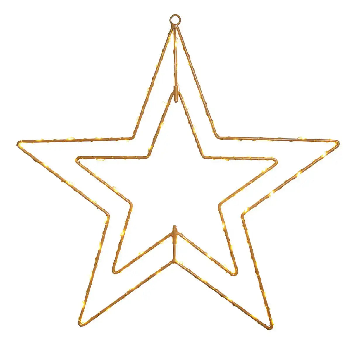 LED-Outdoor-Weihnachtsleuchte "Stern" Ø 40 cm Weihnachtsdeko aus Metall in Gold mit fest verbauten LEDs