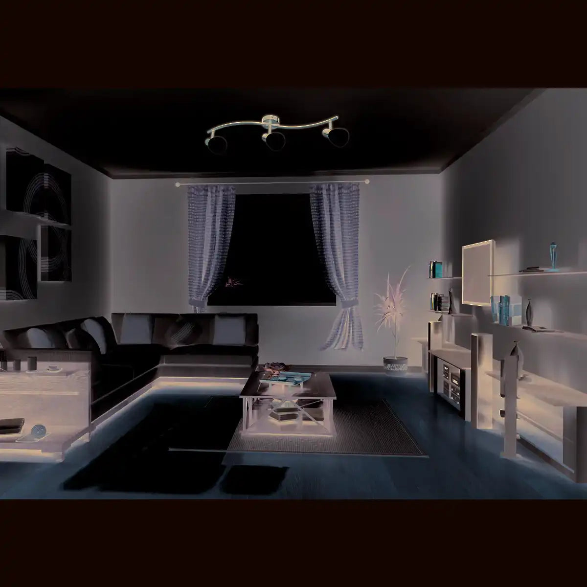 3er LED-Wand-u.Deckenspot "Mestre"