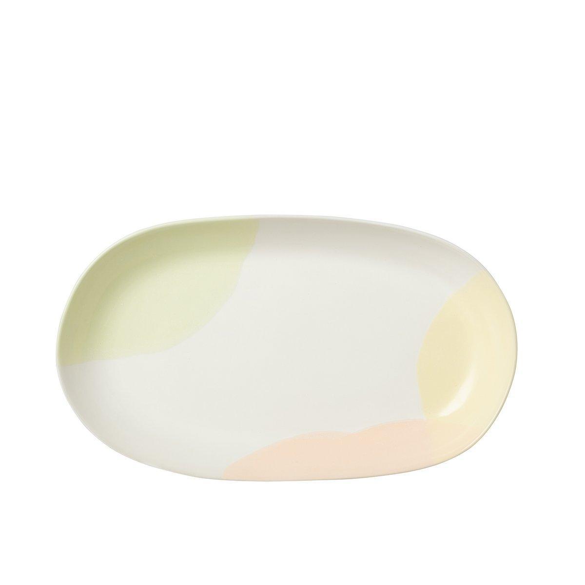 J-Line Oval Point Teller – Porzellan – Mix –