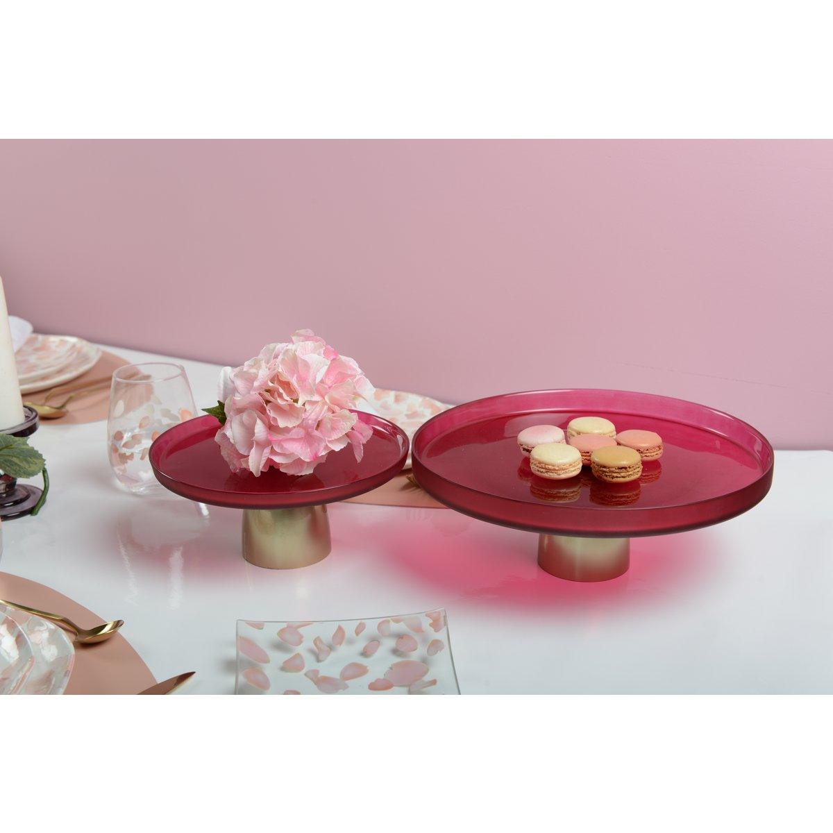 HIMBEER-TABLETT AUF GOLDFUSS 21CM