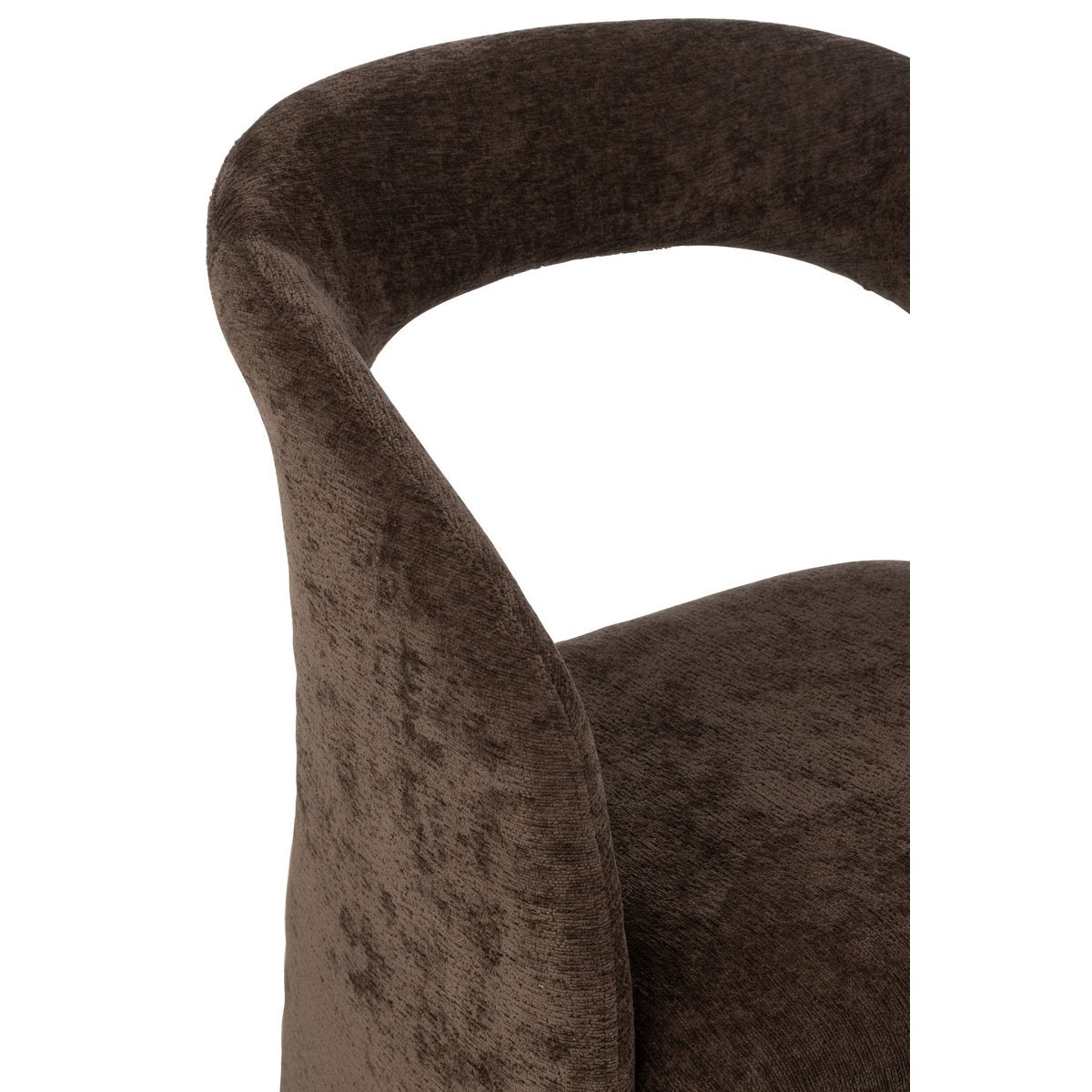 J-Line Anise Stuhl Textil Dunkelbraun