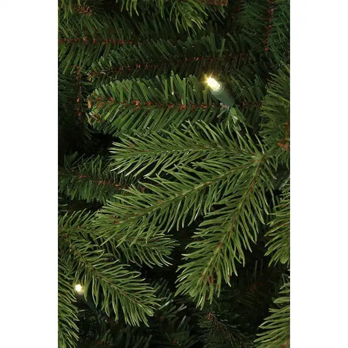 Künstlicher Weihnachtsbaum Slim mit LED-Beleuchtung – H185 x Ø114 cm – Grün