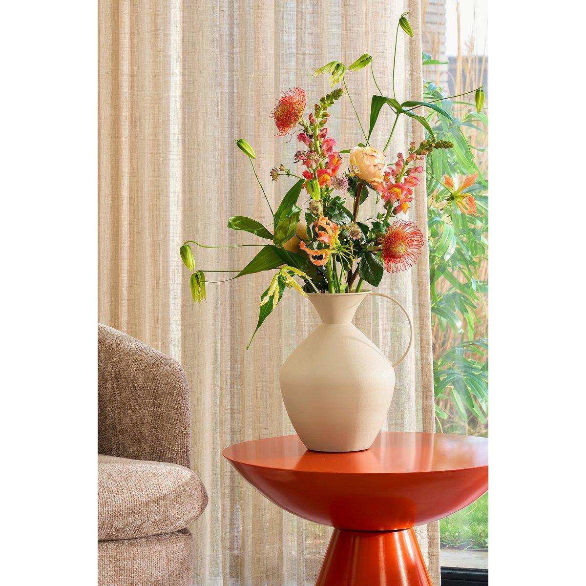 Celise Side Table - H44 x Ø59 cm - Metall - Orange - HomeDesign Knaus
