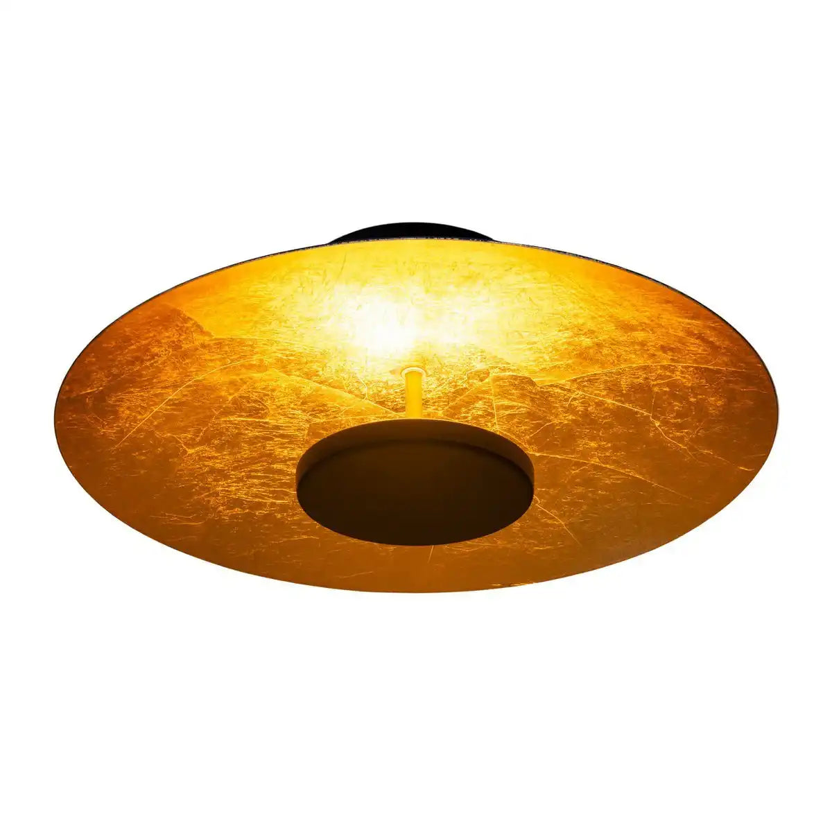 LED Deckenleuchte "FIRENZE" Deckenlampe aus Metall in Schwarz, und Gold, LED fest verbaut, Beleuchtung für Wohnzimmer, Büro oder den Eingangsberiech 40 cm Durchmesser