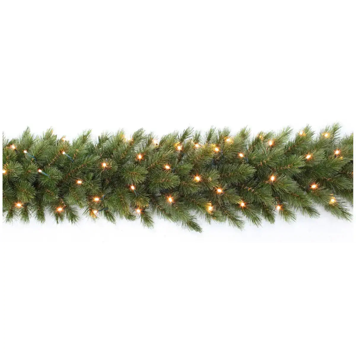 Waldgefrostete Girlande mit LED-Beleuchtung – L270 cm – Grün
