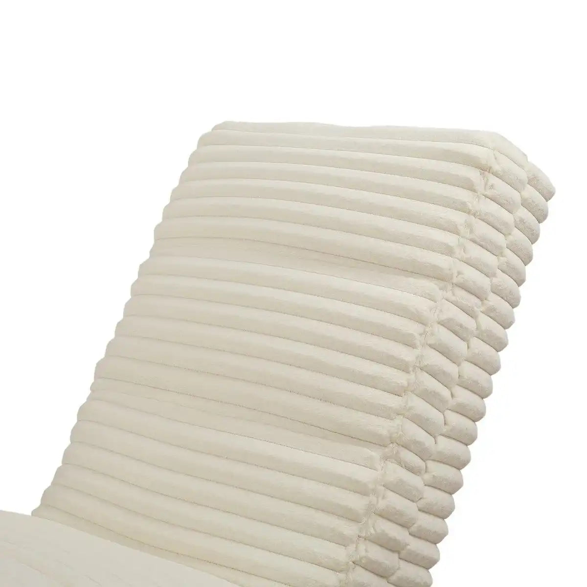 Chaiselongue Plüsch-Cord Beige - HomeDesign Knaus