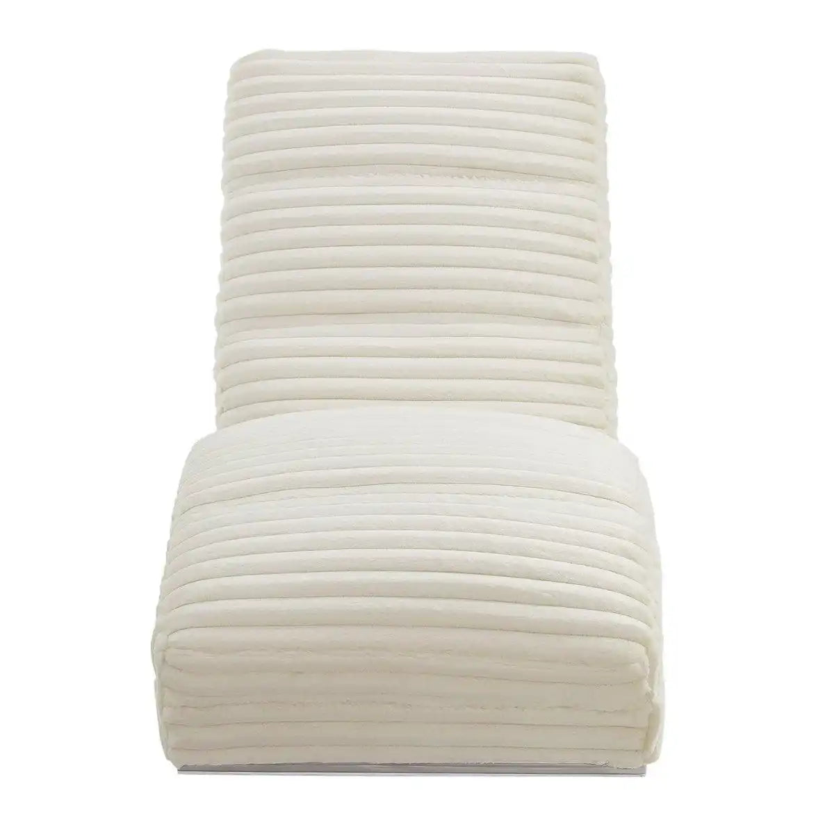 Chaiselongue Plüsch-Cord Beige - HomeDesign Knaus
