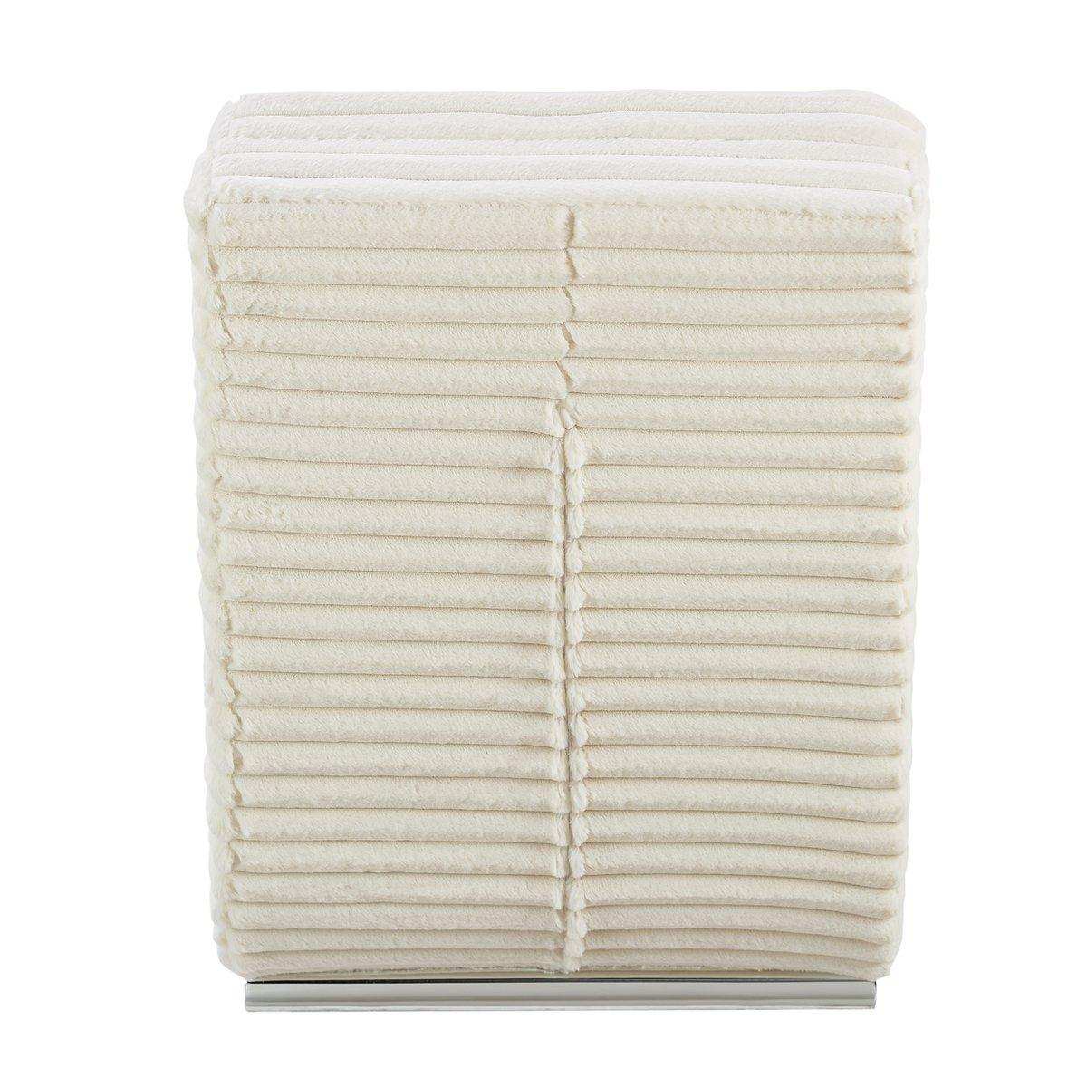 Chaiselongue Plüsch-Cord Beige - HomeDesign Knaus