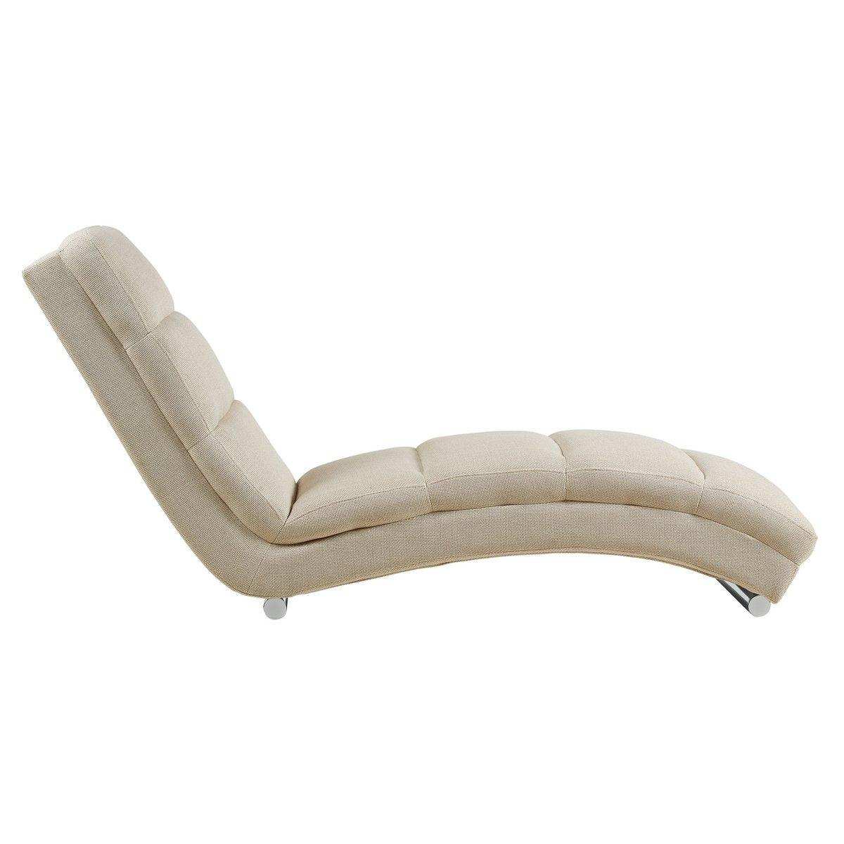 Chaiselongue Strukturstoff Beige - HomeDesign Knaus