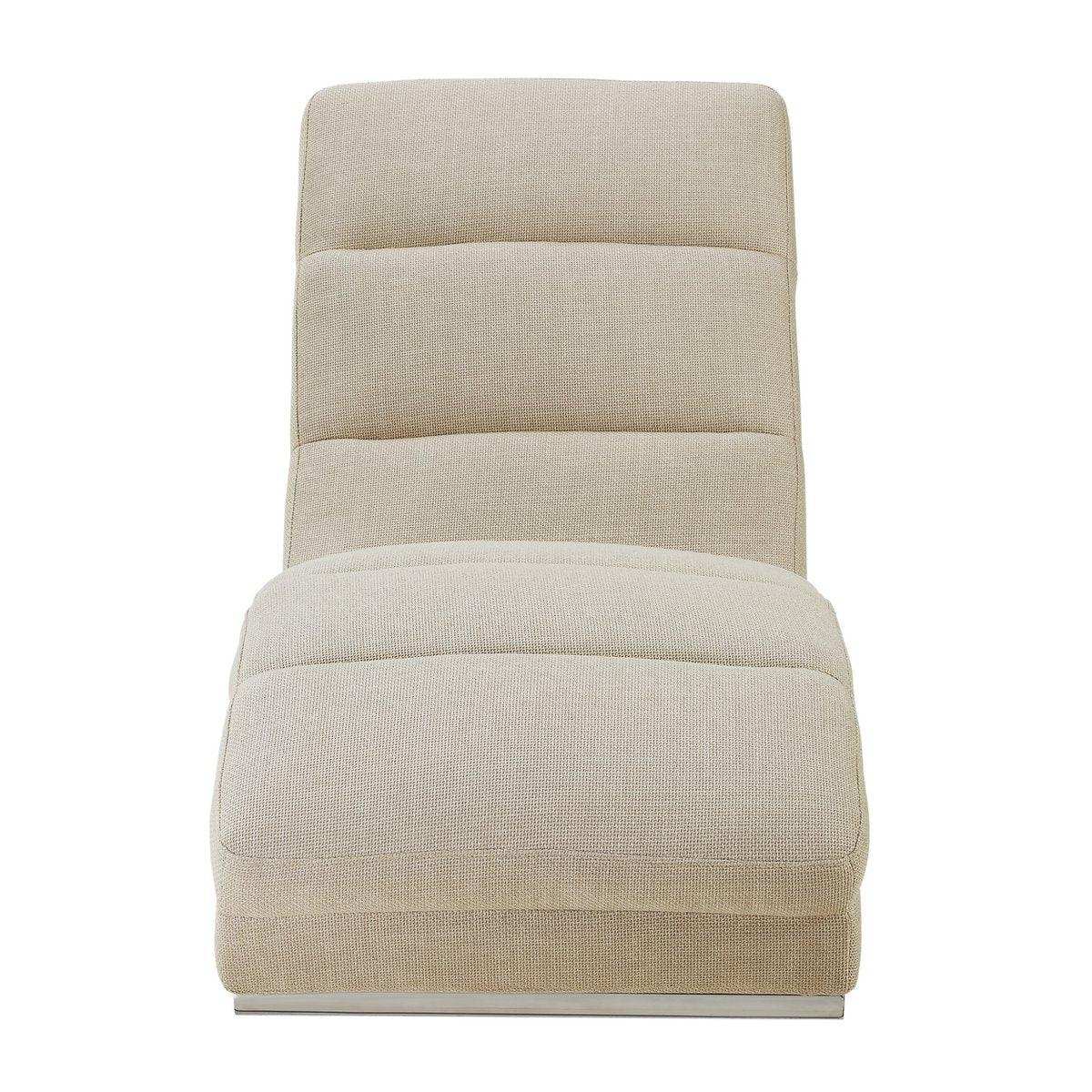 Chaiselongue Strukturstoff Beige - HomeDesign Knaus