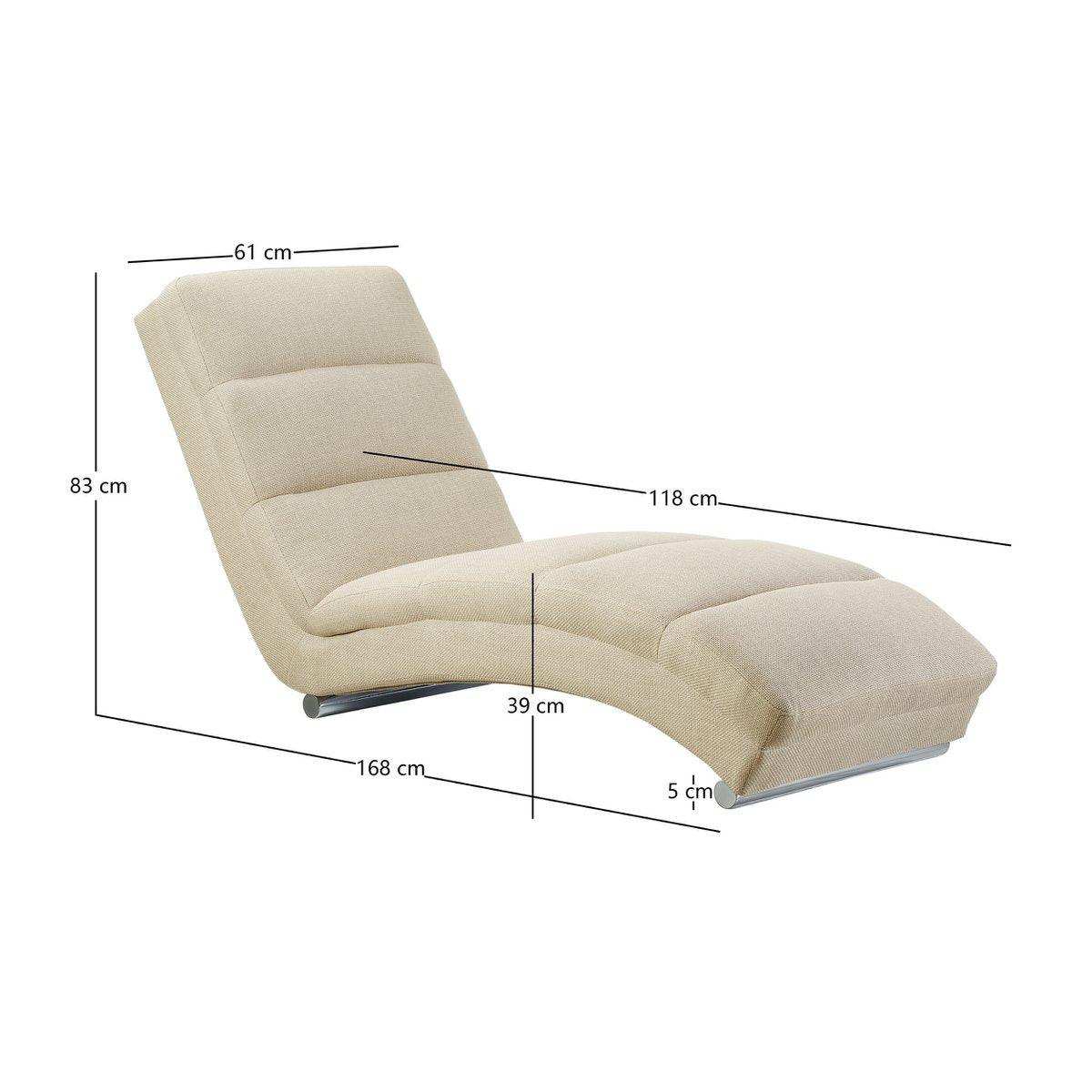 Chaiselongue Strukturstoff Beige - HomeDesign Knaus