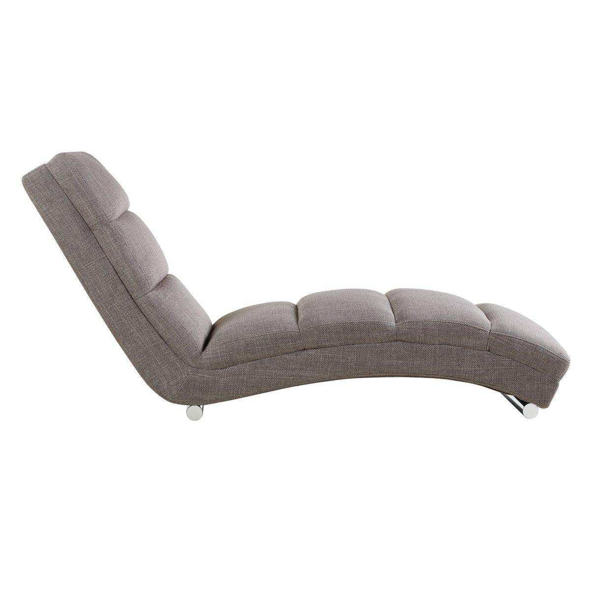 Chaiselongue Strukturstoff Grau - HomeDesign Knaus