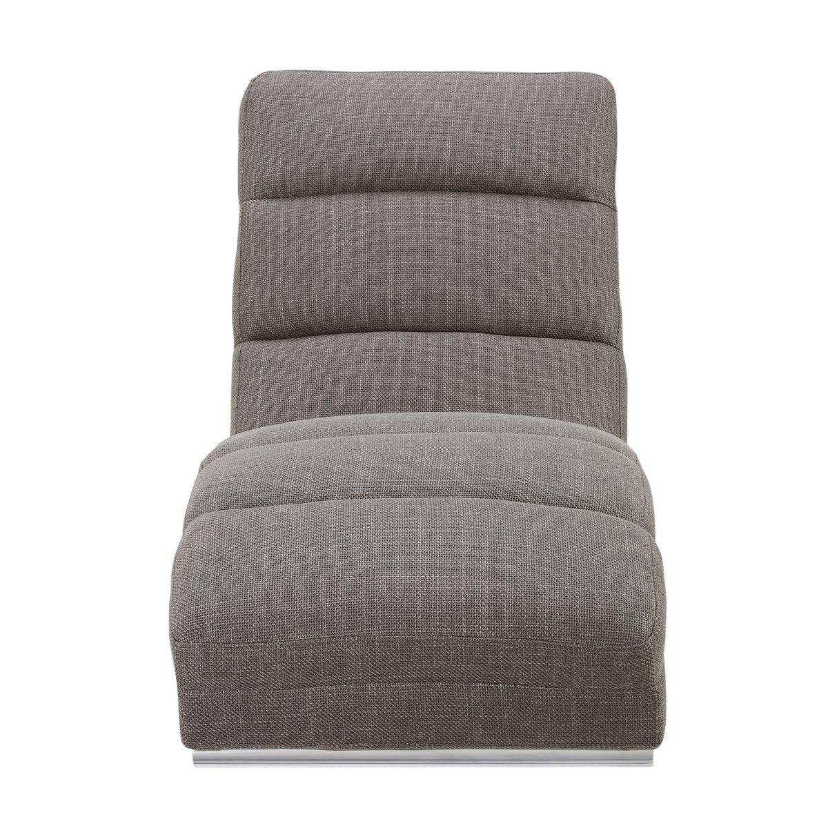 Chaiselongue Strukturstoff Grau - HomeDesign Knaus