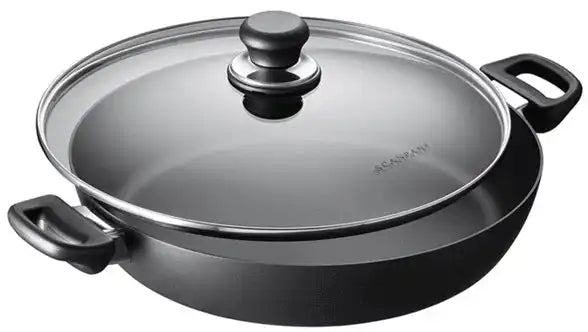 Chefpfanne mit Deckel Ofenfest Handgegossen Fettfreies Braten Classic - HomeDesign Knaus