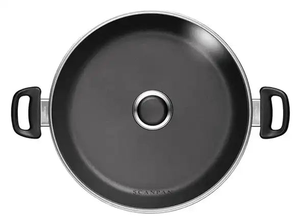 Chefpfanne mit Deckel Ofenfest Handgegossen Fettfreies Braten Classic - HomeDesign Knaus