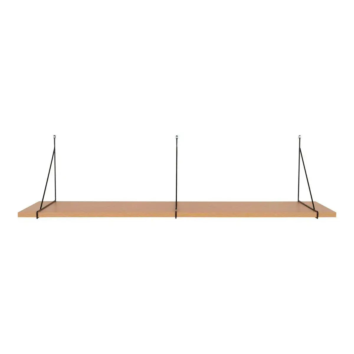 Chiba Wandregal – Wandregal, Eschenfurnier, schwarzer Stahlrahmen, 120 x 29 cm - HomeDesign Knaus
