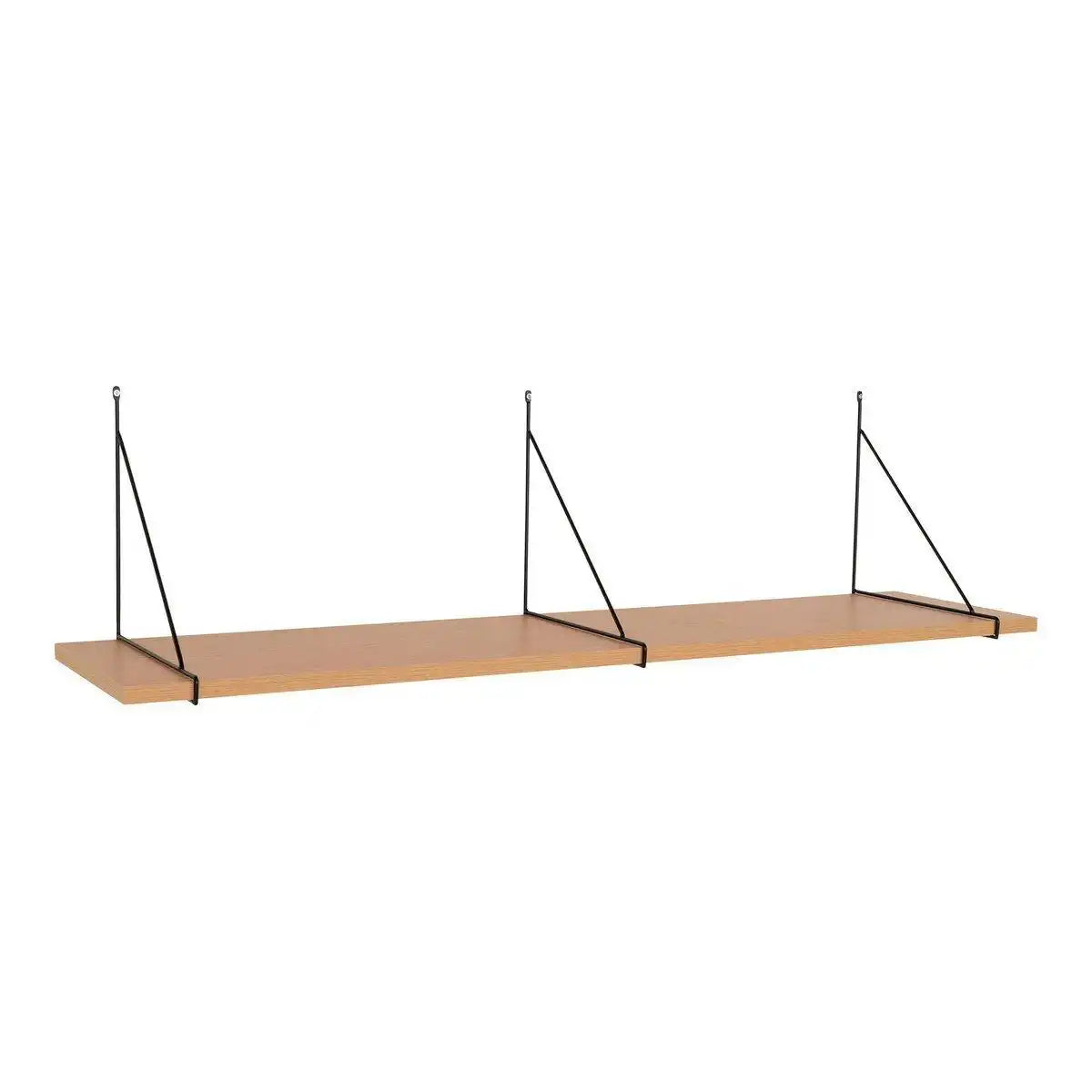 Chiba Wandregal – Wandregal, Eschenfurnier, schwarzer Stahlrahmen, 120 x 29 cm - HomeDesign Knaus
