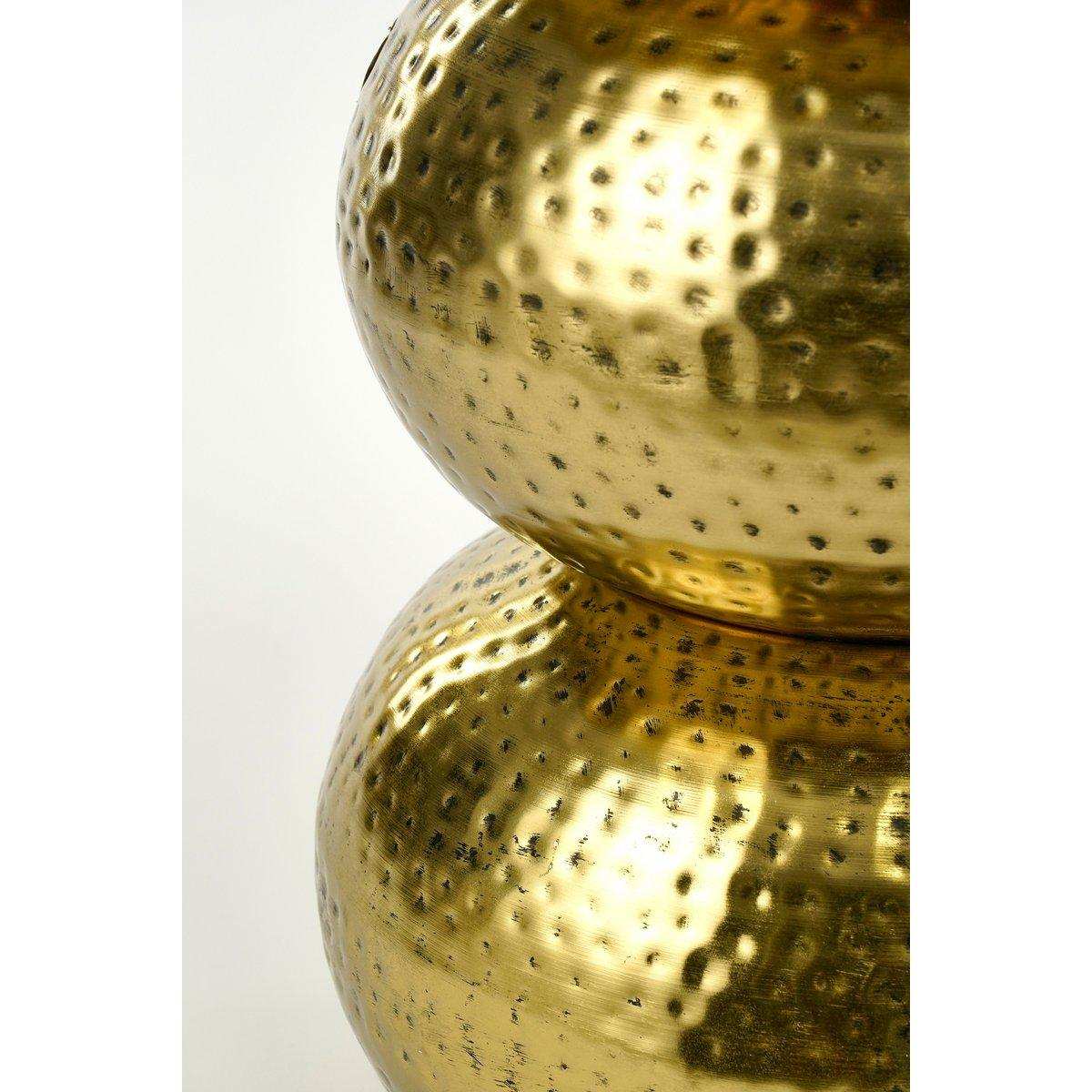 Clide Beistelltisch – H47 x Ø33 cm – Metall – Antikgold - HomeDesign Knaus