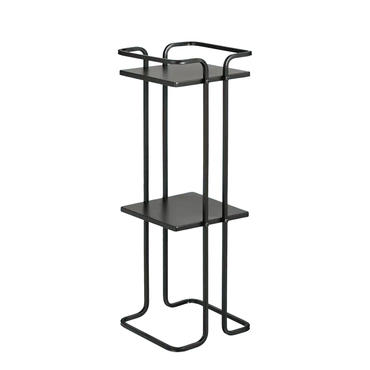 Cordoba Pflanzentisch – L25 x B25 x H68 cm – Metall – Schwarz - HomeDesign Knaus