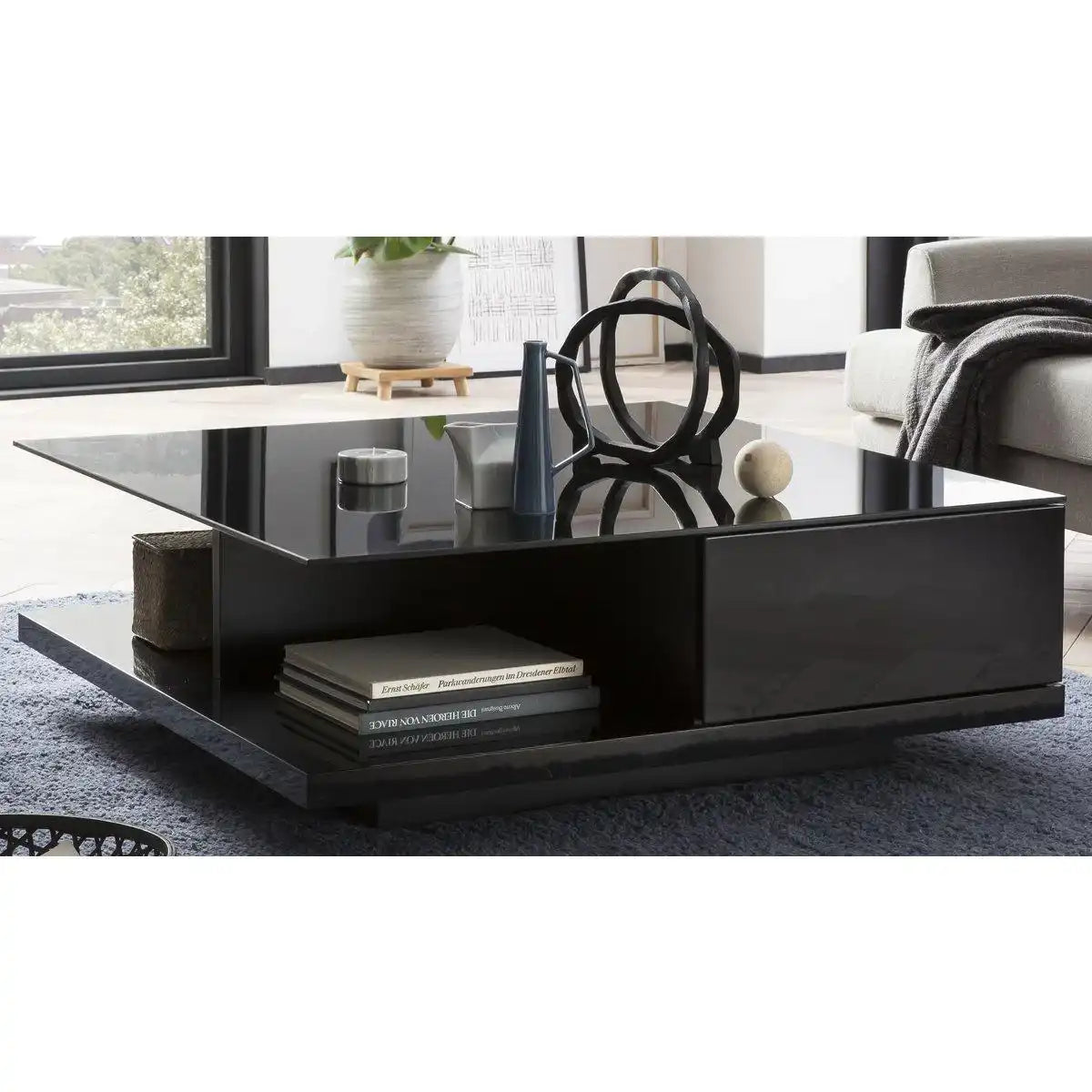 Couchtisch 100x100x36 cm schwarz - HomeDesign Knaus