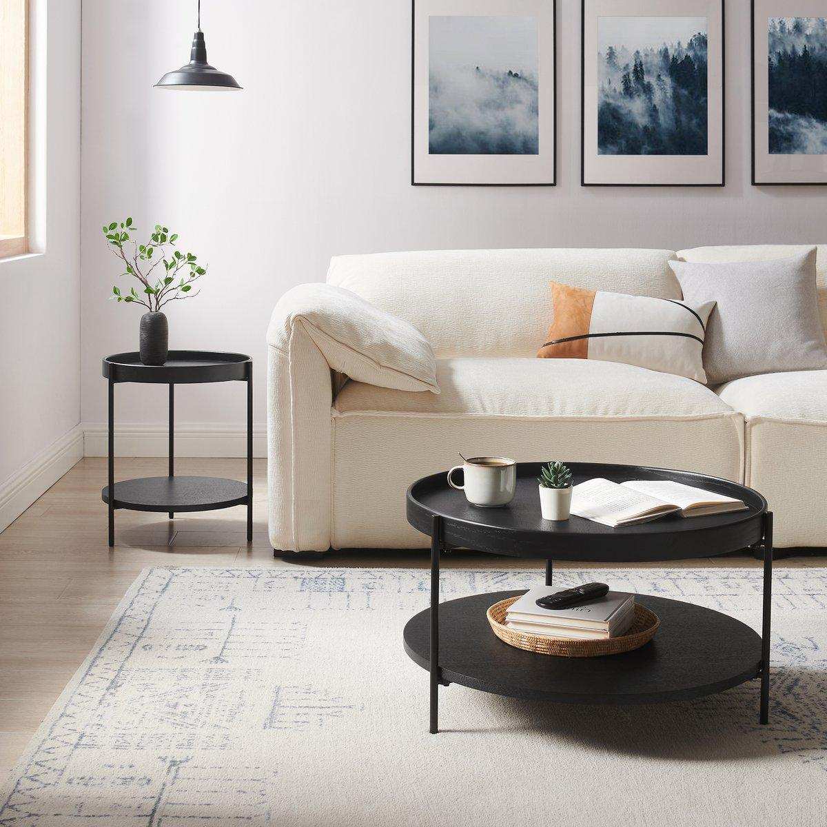 Couchtisch 2er Set Schwarz - HomeDesign Knaus