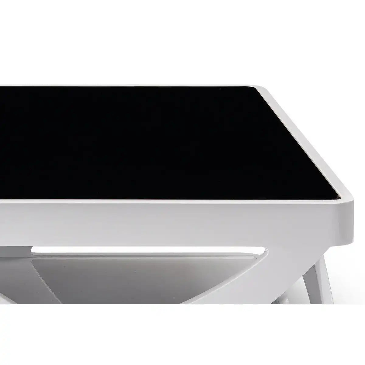 Couchtisch 90x90 cm weiß/schwarz - HomeDesign Knaus