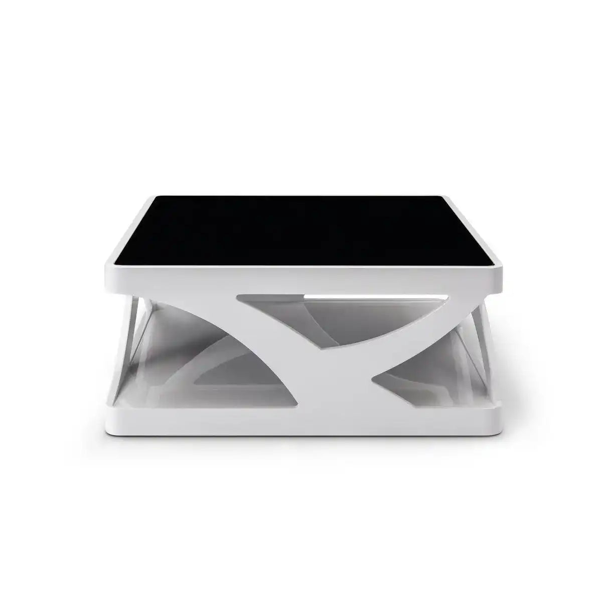 Couchtisch 90x90 cm weiß/schwarz - HomeDesign Knaus