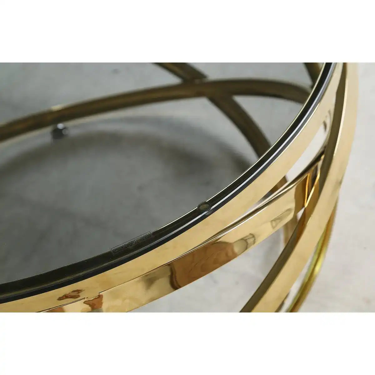 Couchtisch Gold/Grau Ø 80 cm - HomeDesign Knaus
